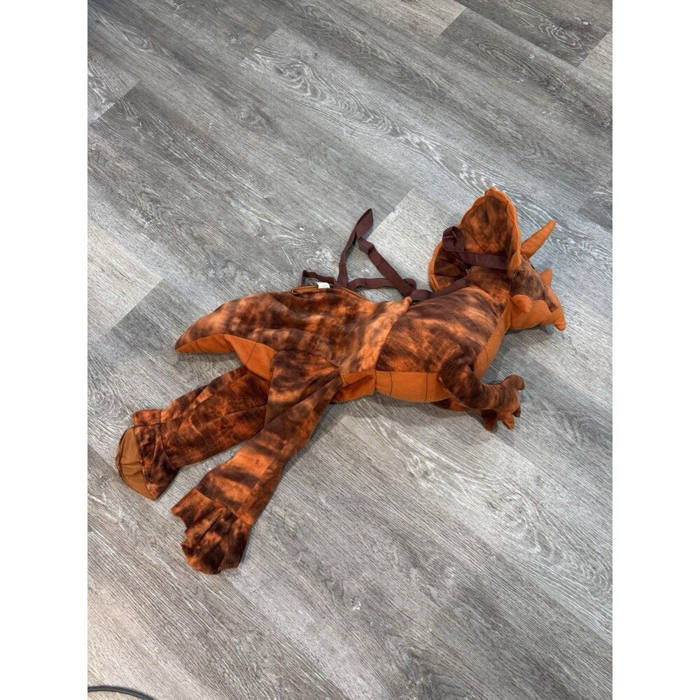 Dino Rider Costume Dinosaur Ride-On Costume Triceratops Kids Size 5-6 Halloween